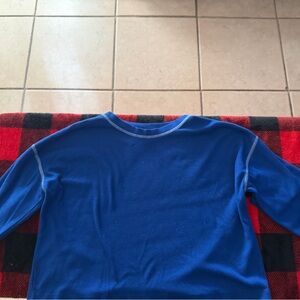 Forever 21 Royal Blue Waffle Knit Long Sleeve Top